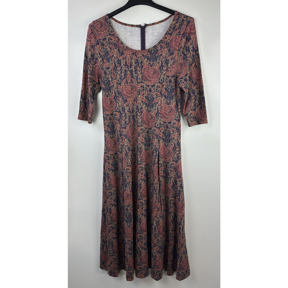 Soft Surroundings Alcott Dress Floral Maxi Slit Large Boho Western Jersey Soft - Picture 2 of 16